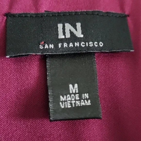 I.N. Burgundy  special Occasion dress  Sz Med Mini dress - Picture 4 of 10